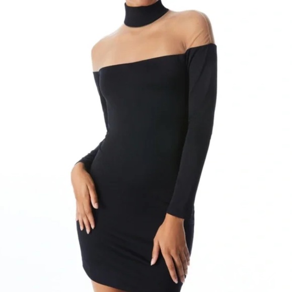 Alice + Olivia ZAHRA SHEER TURTLENECK MINI DRESS | Size 0 | New with tag - Picture 5 of 6